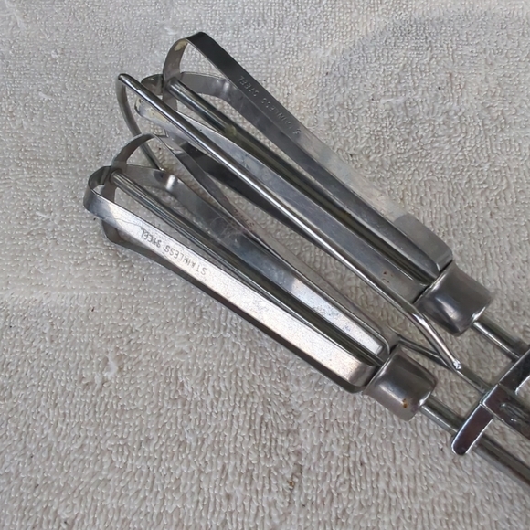 Vintage Stainless Steel Hand Held Mixer Egg Beater 10-Inches Long 1960s - Picture 9 of 11